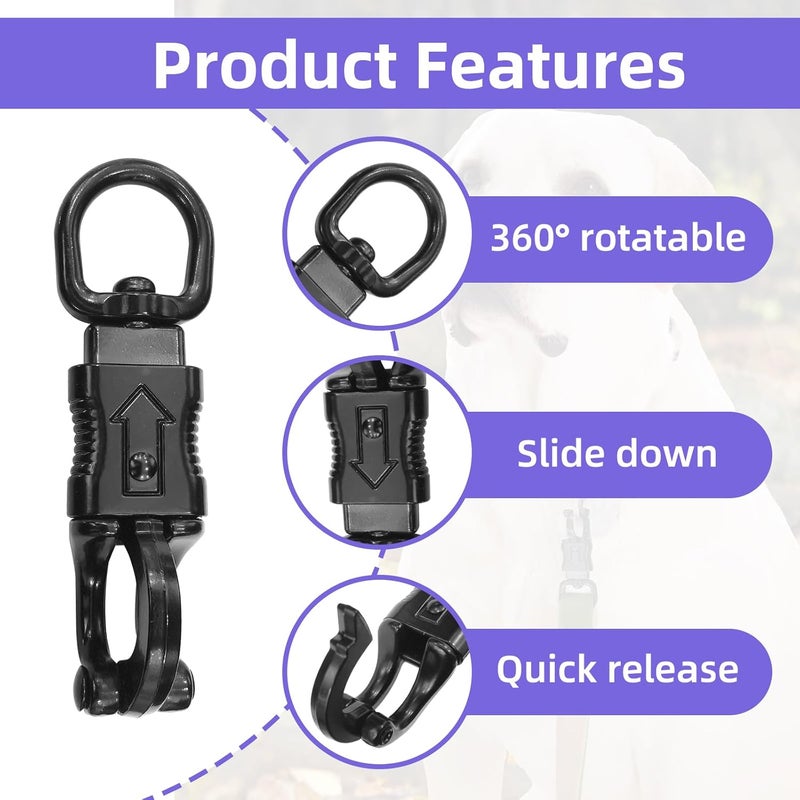 GLSJA 5 Pack Nickel Plated 360° Rotating Quick Release Clip, Heavy-Duty Metal Snap for Outdoor Gear, Climbers & Industrial Use ﻿ - Image 4